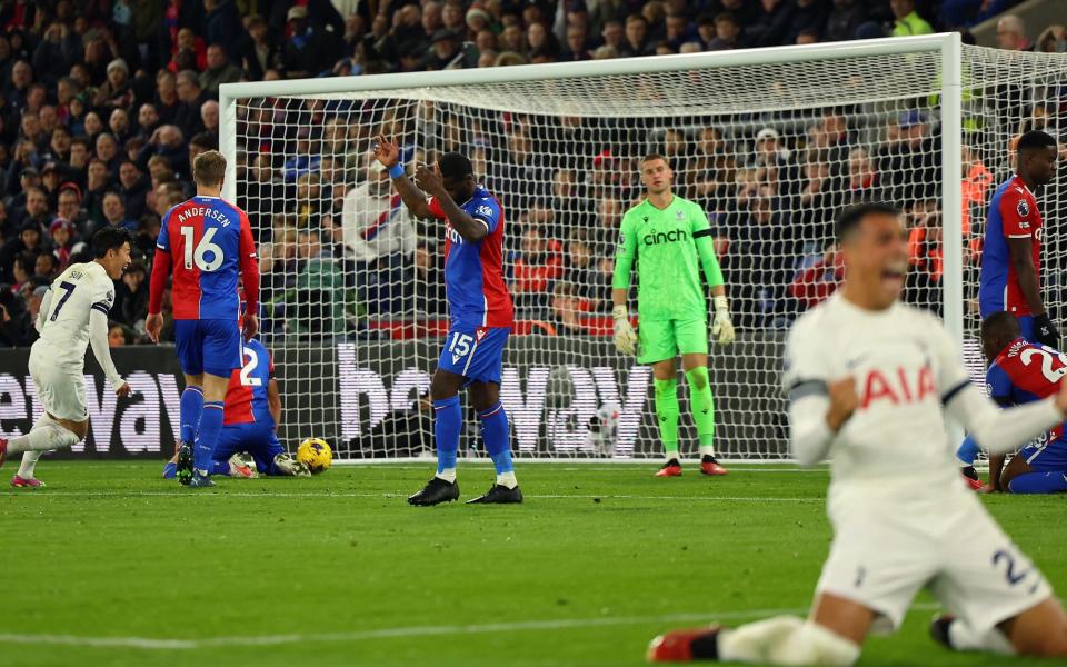Crystal Palace suffered a terribly cruel blow when Joel Ward guided the ball into the back of his own net - Spurs extend lead at top of Premier League with Palace win