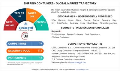 New Study from StrategyR Highlights a $8.2 Billion Global Market for Shipping Containers by 2026