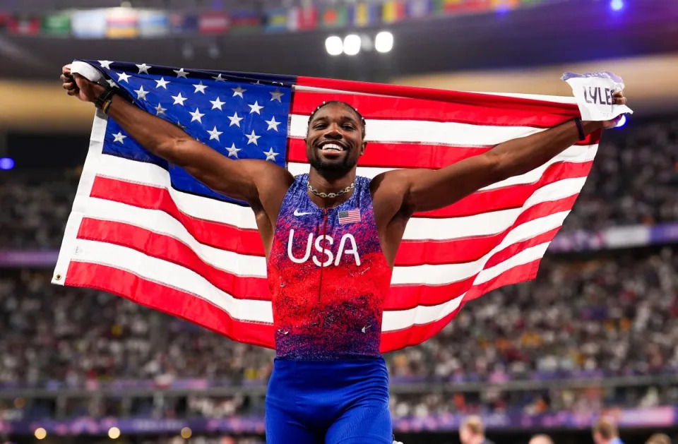 US sprinter Noah Lyles won gold in the men’s 100-meter final on August 4 at the Olympic Games in Paris. Lyles is the first American to earn this title in two decades (PA Wire)