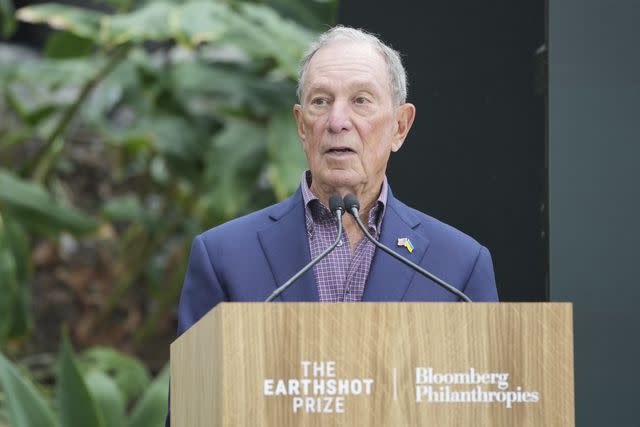 <p>Kin Cheung - WPA Pool/Getty</p> Michael Bloomberg at the Earthshot Prize Innovation Camp on June 27, 2024 in London, England