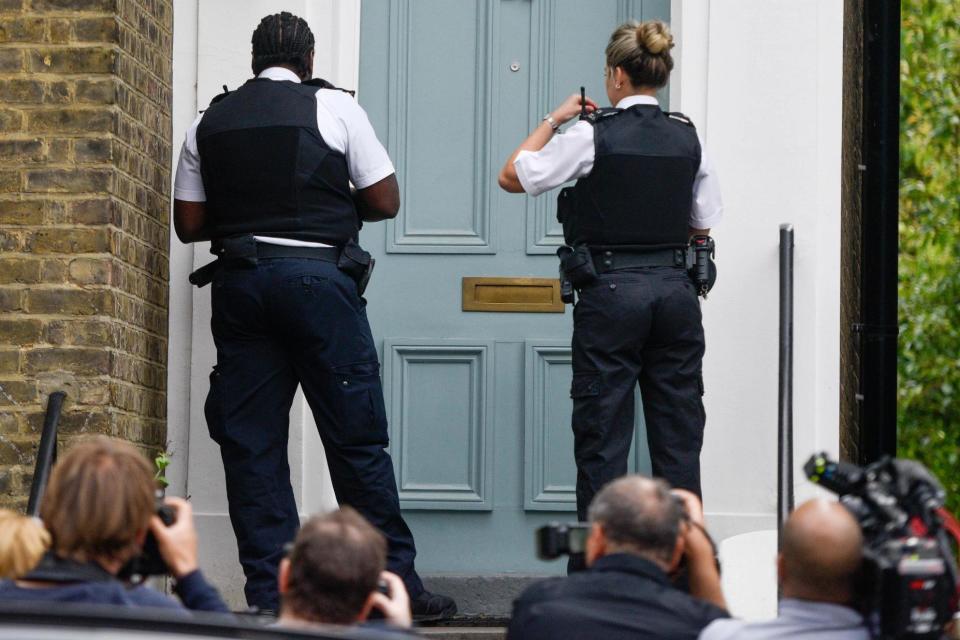 Police visited Mr Cummings' address in London on Sunday (Getty Images)