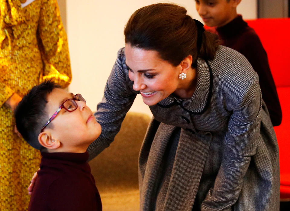 Kate and William chatted to the twins (Photo: PA)