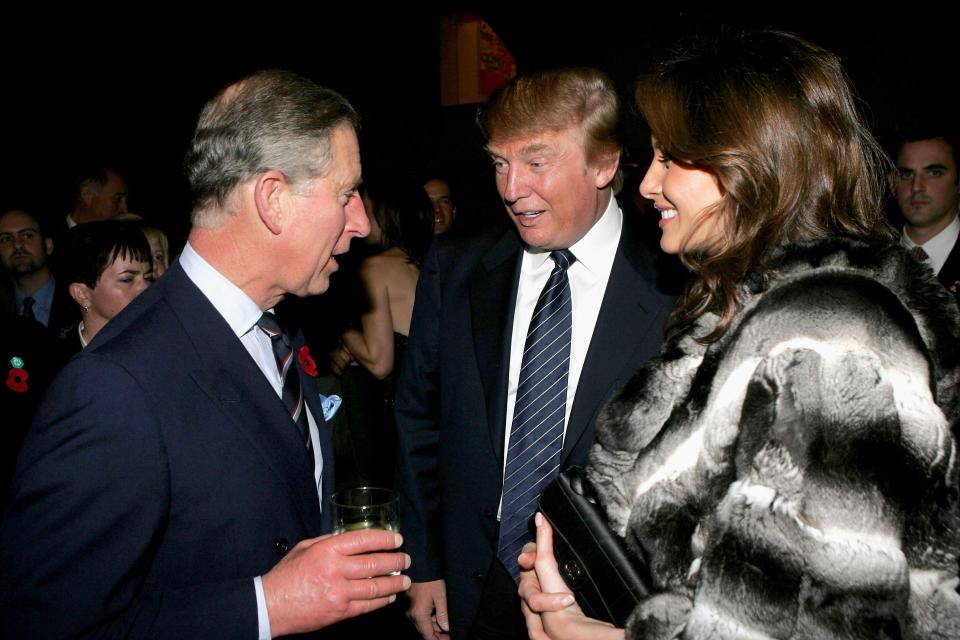 Prince Charles meets Donald Trump and Melania Trump before they were president and first lady