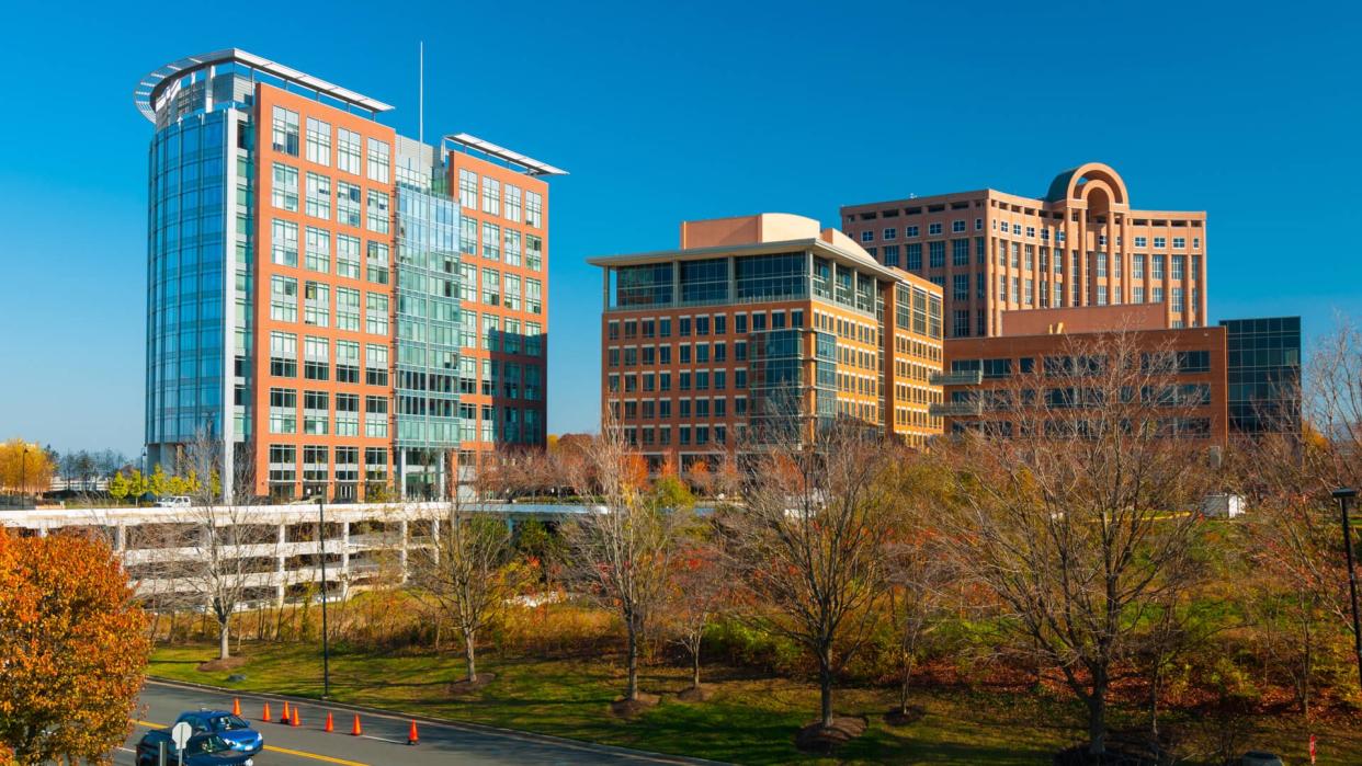 Tysons Corner, Virginia highrise office buildings.