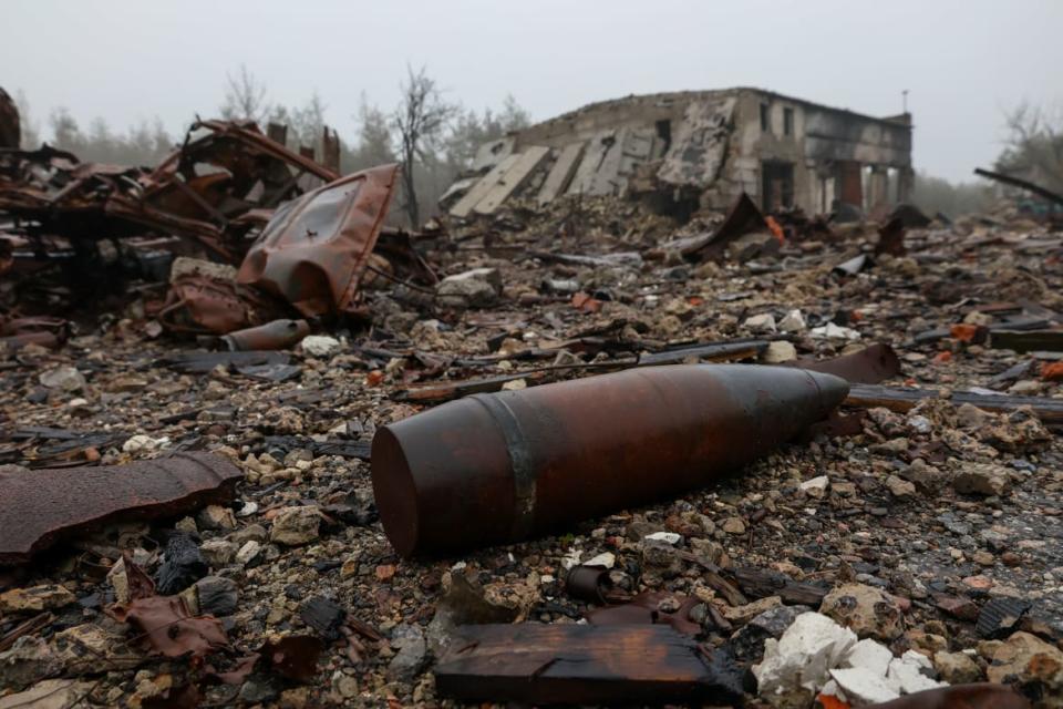 <div class="inline-image__caption"><p>An ammunition depot of the Russian military, which was destroyed by Ukrainian servicemen in the city of Izyum, Kharkiv region on Dec. 13, 2022. Military equipment of the Russian forces and ammunition of various calibers, including non-detonated ones, were destroyed all around.</p></div> <div class="inline-image__credit">Sofiia Bobok/Anadolu Agency via Getty Images</div>