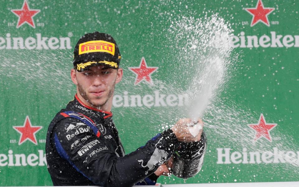 Pierre Gasly finished the Brazilian Grand Prix in second, but where does he feature in our driver power rankings? - AP