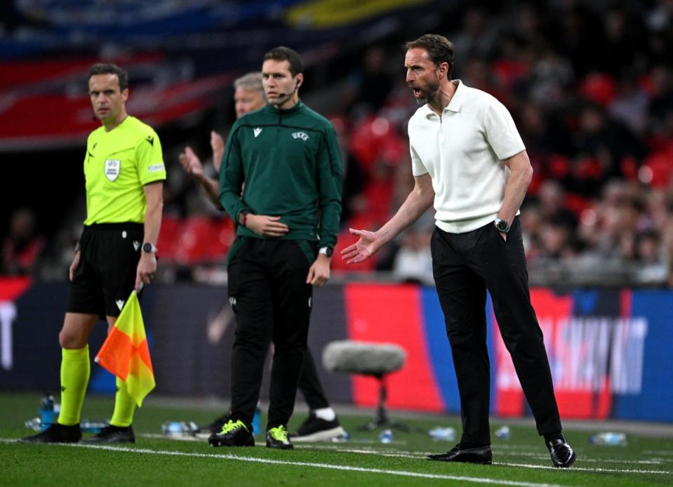 Gareth Southgate says his team need to be ‘far better’ ahead of Euro 2024 (The FA via Getty Images)