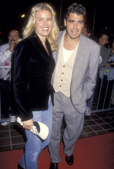 That vest! Those eyebrows! Clooney on the red carpet in 1994.