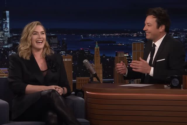 <p>The Tonight Show Starring Jimmy Fallon/YouTube</p> Kate Winslet and Jimmy Fallon on <em>The Tonight Show Starring Jimmy Fallon</em> in February 2024
