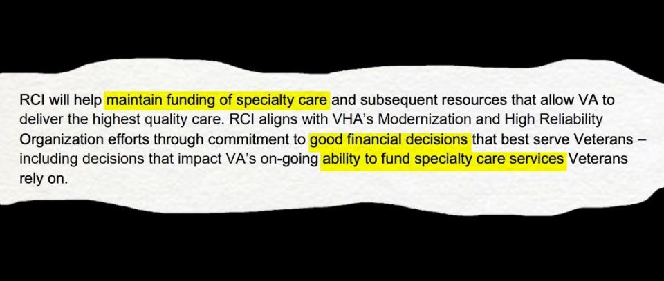 Excerpt from the Referral Coordination Initiative Implementation Guidebook, a national manual for VA staff processing veterans' healthcare requests.