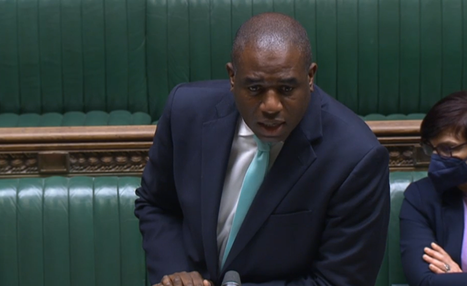 Shadow foreign secretary David Lammy (PA)