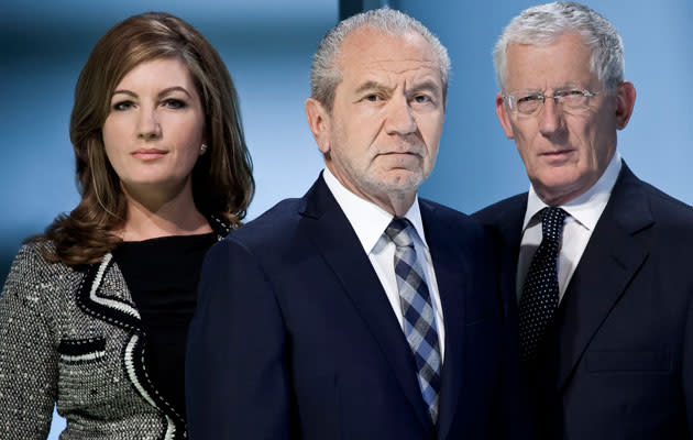 <b>The Apprentice: Why I Fired Them (Sat, 10.40pm, BBC1)</b> and <b>The Apprentice Final (Sun, 8.30pm, BBC1)</b><br> This wasn’t a classic year for ‘The Apprentice’. There hasn’t been a stand-out buffoon in the Stuart Baggs role, nor an “incredible journey” of the Susan Ma/Joanna The Cleaner From Leicester type. There haven’t even been any villains to speak of, or at least not since slimy Steve got the chop. We had high hopes that “professional wrestler” Ricky Martin might be the resident wally, but he’s actually got a sensible head on his massive shoulders. Indeed, all four of the finalists are basically decent people with at least something approaching a clue of how the world works. Sort it out, BBC! Anyhow, on Saturday, Lord Sugar explains why he got rid of the ones he did; and then on Sunday it’s time for one of the great televisual events of the year: Margaret Mountford having at the contestants like a very large spider with a fly. Claude Littner and Lord Sugar’s other goons also have their fun with the hapless candidates, and then it’s time to see whose business proposal will win the Lord’s approval – and £250,000 worth of investment. Dara’s debrief follows.