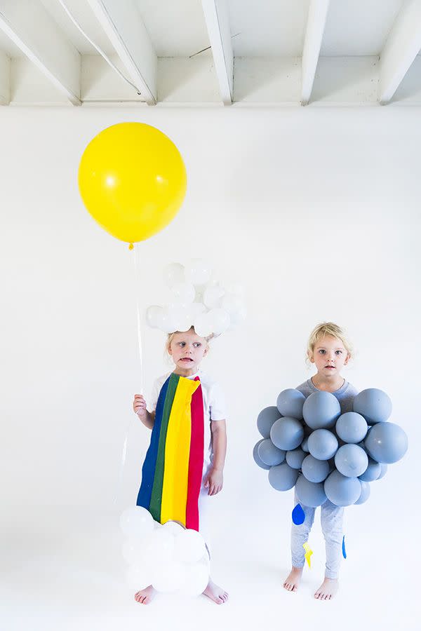 Rainbow and Cloud Sister Halloween Costumes