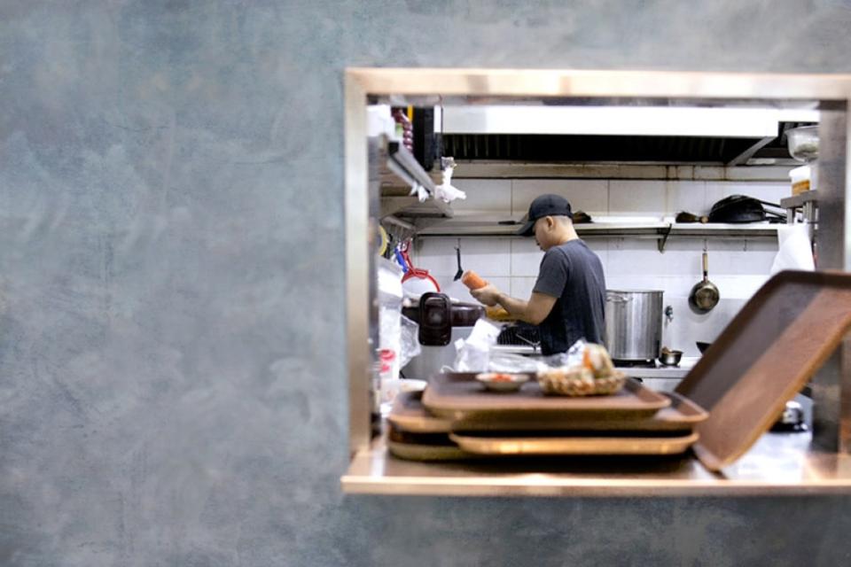 A peek inside the kitchen.