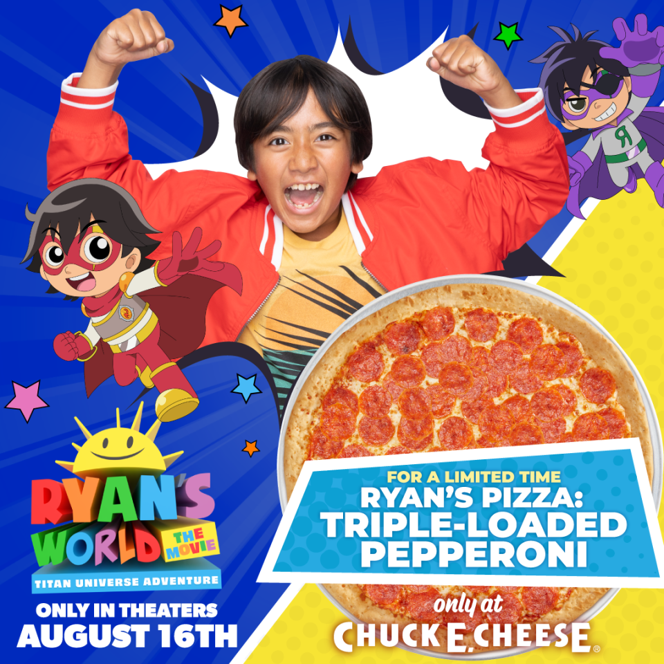 Chuck E. Cheese and Ryan’s World The Movie: Titan Universe Adventure Announce Collaboration Ahead of Feature Film Release