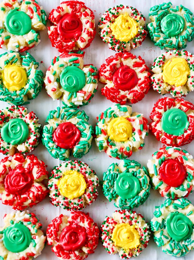 Christmas Thumbprint Cookies