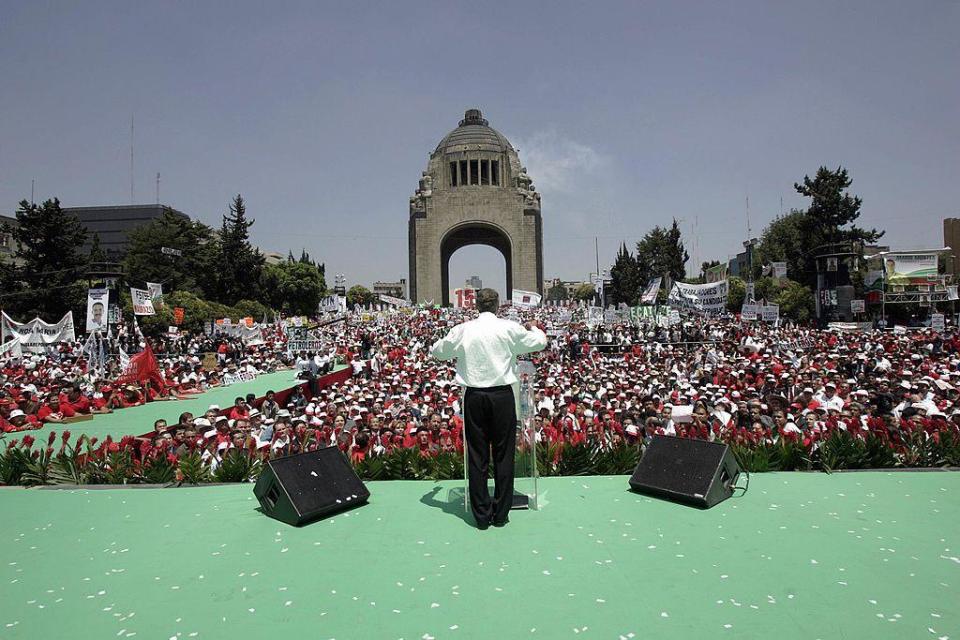 Un mitin del PRI en Ciudad de México