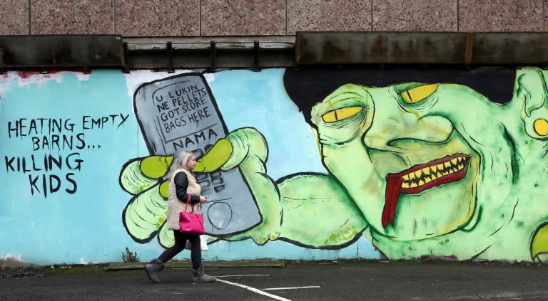 A mural supposed to depict Arlene Foster following a botched renewable energy subsidy scheme which embroiled the former Northern Ireland first minister in scandal last year