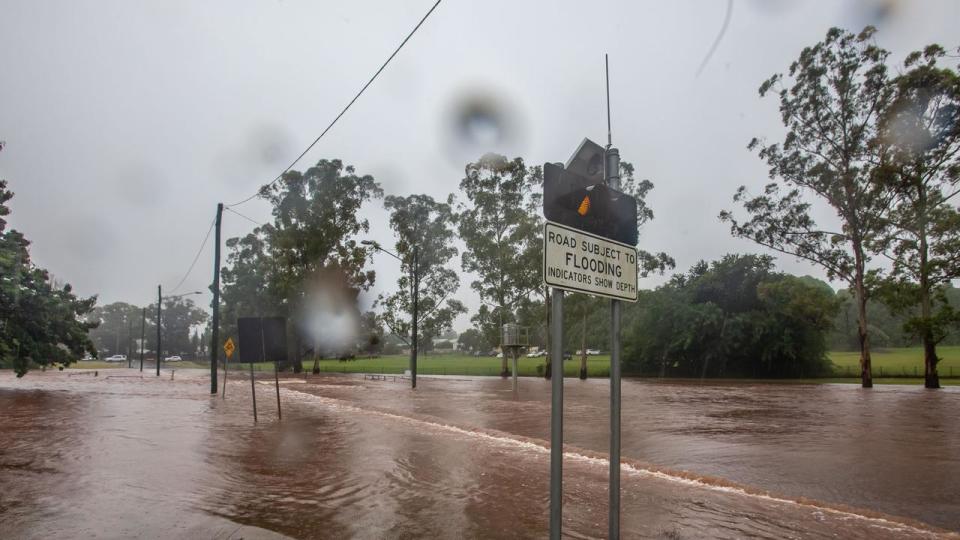 Recent flood waters in Toowoomba, southern Queensland. Picture: Supplied (David Martinelli)