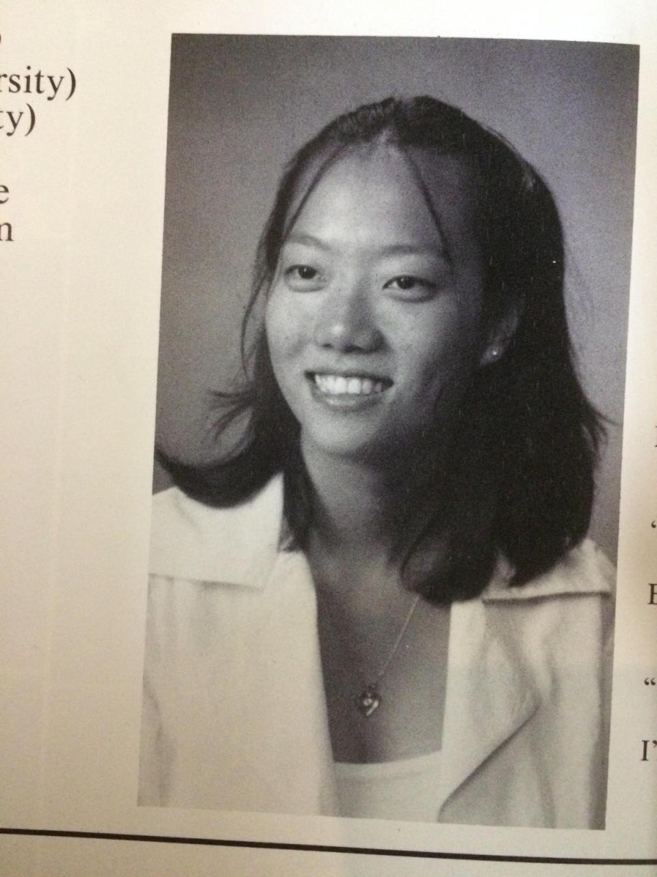Hae Min Lee in a school yearbook photo (Serial)