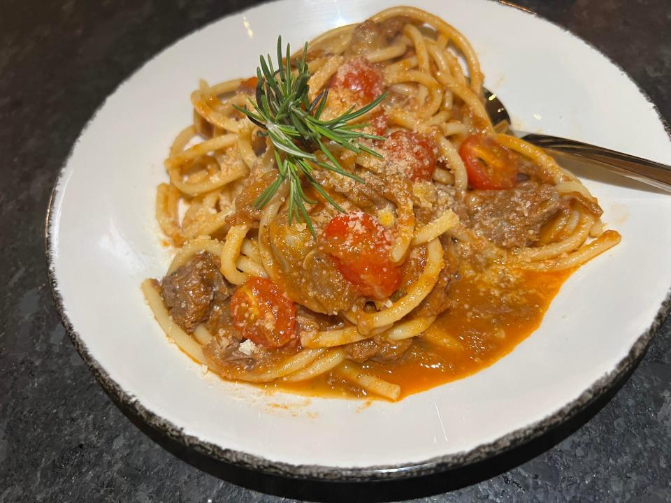 Bucatini lamb ragout at Salento Italia in Nashville's Donelson neighborhood at Jan. 19, 2024