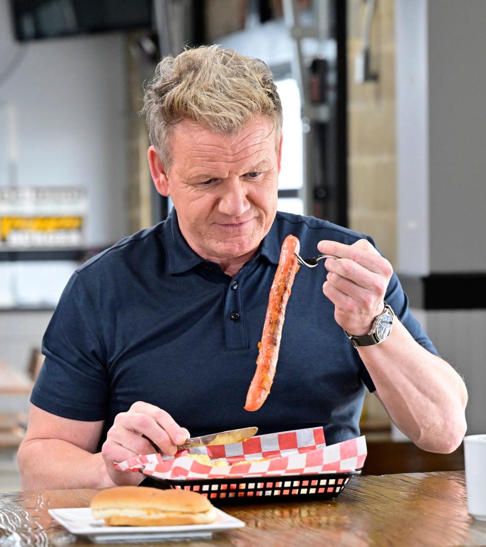 Gordon Ramsay is shown at Max's Bar & Grill in Long Branch during the taping of an episode of "Kitchen Nightmares" in June 2023.