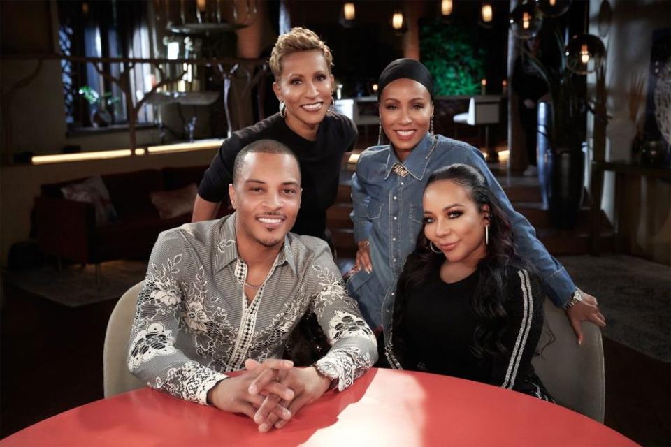 Jada Pinkett Smith, Adrienne Banfield-Jones, T.I. and wife Tiny | Michael Becker