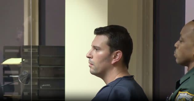 Brandon Labiner is seen in court on Monday.