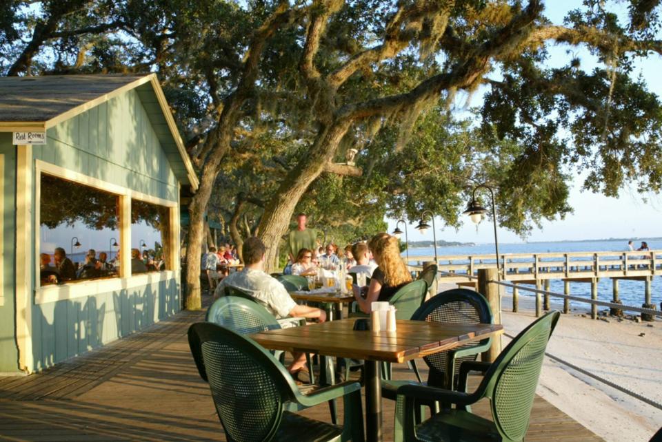 Caps on the Water restaurant in Vilano Beach, Florida