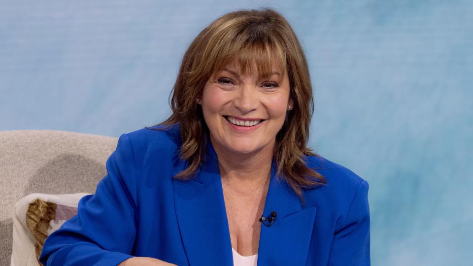 Lorraine Kelly in blue jacket