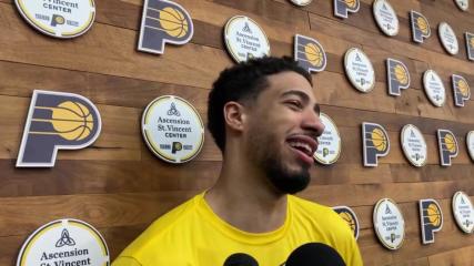 Tyrese Haliburton discusses the renewal of the Pacers' playoff rivalry with the Knicks.