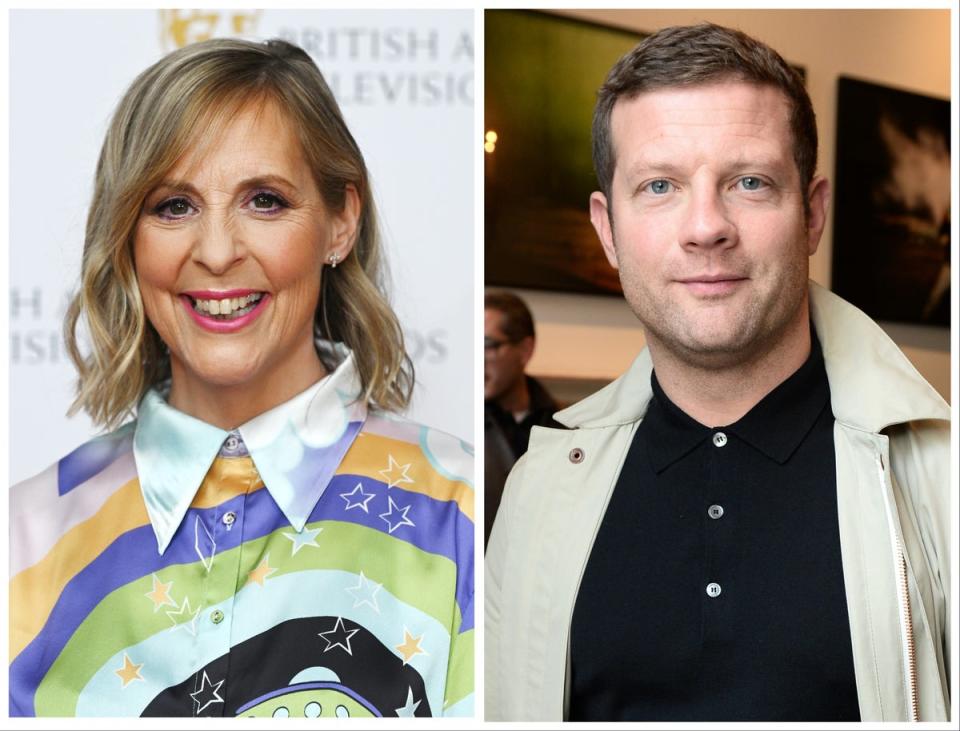Mel Giedroyc recalled an encounter with Dermot O’Leary at a wrap party back in the Nineties (Getty)