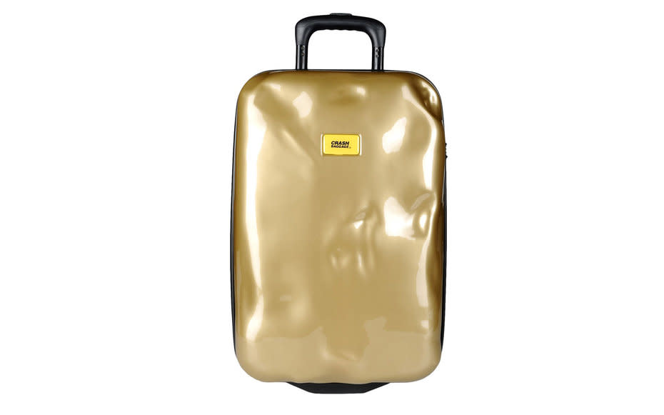 <p>We're big fans of this extra-luxe line of luggageone thing's for sure, you'll never lose your bag on the baggage claim again. Yoox is offering 30 percent off and free shipping for Cyber Mondayshoppers.</p><p>Our pick: <a rel="nofollow noopener" href="http://click.linksynergy.com/fs-bin/click?id=93xLBvPhAeE&subid=0&offerid=439137.1&type=10&tmpid=20705&RD_PARM1=http%3A%2F%2Fwww.yoox.com%2Fus%2F55011995TL%2Fitem&u1=TLCYBERMONDAYDEALS" target="_blank" data-ylk="slk:Gold Crash Baggage Suitcase;elm:context_link;itc:0;sec:content-canvas" class="link ">Gold Crash Baggage Suitcase</a></p>