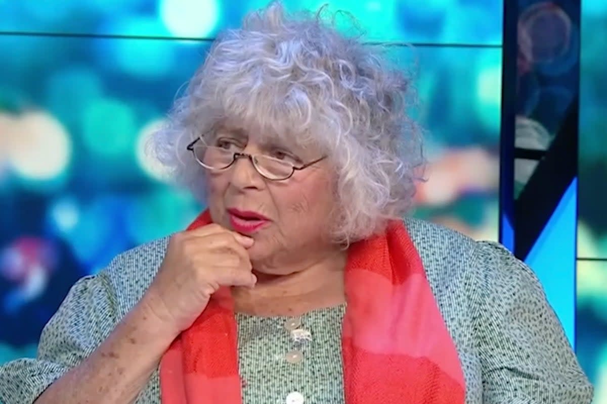 Miriam Margolyes was appearing on the show to call for a ceasfire in Gaza (Channel 10)