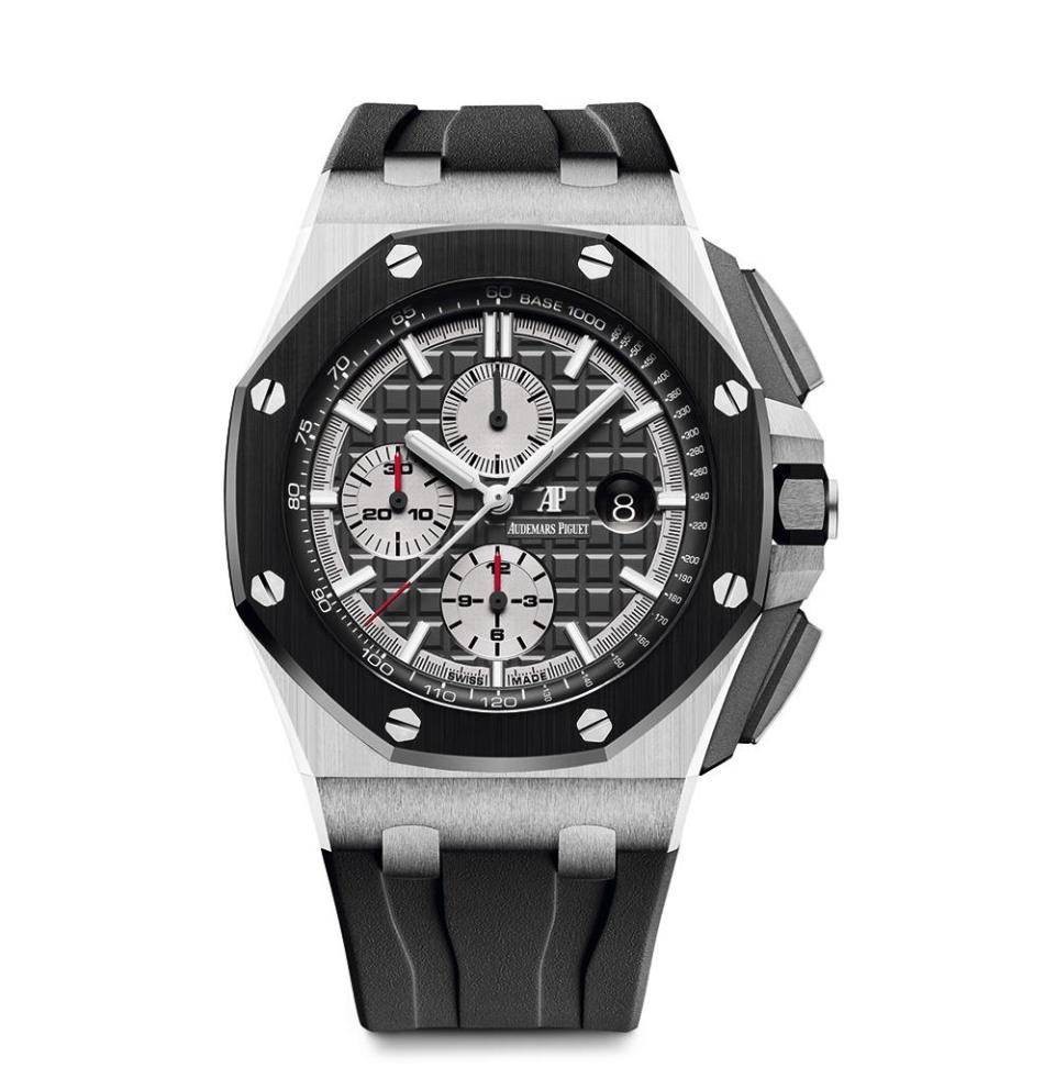 皇家橡樹離岸型計時碼錶，不鏽鋼錶殼款式，建議售價NT$972,000。