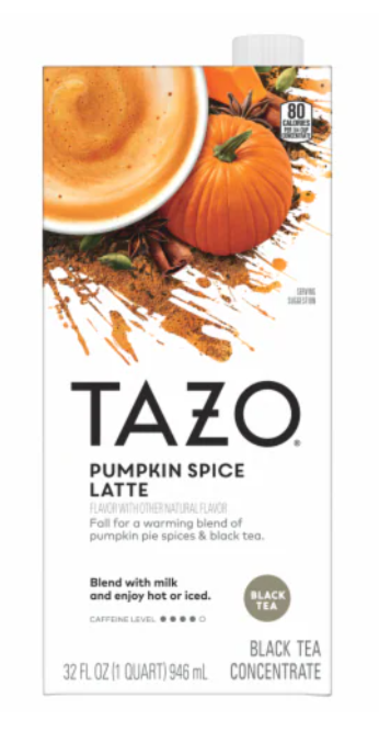 Create delicious pumpkin spice tea lattes by just adding milk.