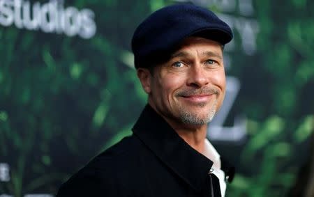 Producer Brad Pitt poses at the premiere of the movie "The Lost City of Z" in Los Angeles, California U.S., April 5, 2017. REUTERS/Mario Anzuoni