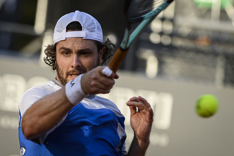 Marco Trungelliti durante el Challenger de Buenos Aires: hacía cuatro años y ocho meses que no actuaba en la Argentina