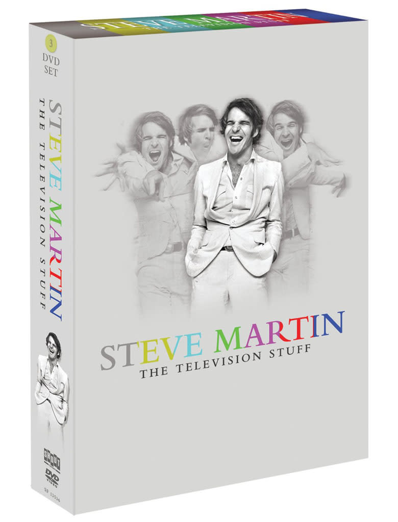 <b>TV DVDs</b><br><br><b>"Steve Martin: The Television Stuff" Box Set </b>(Shout! Factory)<br>This three-disc set showcases the wild and crazy guy's best TV moments, of which there are plenty, including rare videos of 1976 and 1979 standup performances, four NBC specials, and various appearances on talk shows and "Saturday Night Live." David Letterman, Bill Murray, Paul Simon, Johnny Cash, and Dan Aykroyd are among the eclectic bunch of Martin's celeb pals who pop up along the way, but the best moments are all Martin, including classics like his "happy feet" and "nonconformist oath" performances.<br><br><a href="http://www.shoutfactory.com/?q=node/215970" rel="nofollow noopener" target="_blank" data-ylk="slk:Shout! Factory;elm:context_link;itc:0;sec:content-canvas" class="link ">Shout! Factory</a>, $29.99