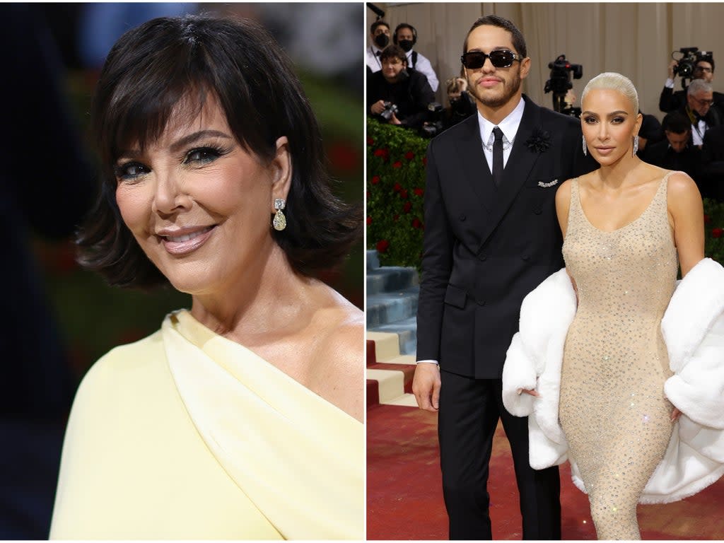 Kris Jenner receives Mother’s Day flowers from Kim Kardashian’s boyfriend, Pete Davidson (Getty)