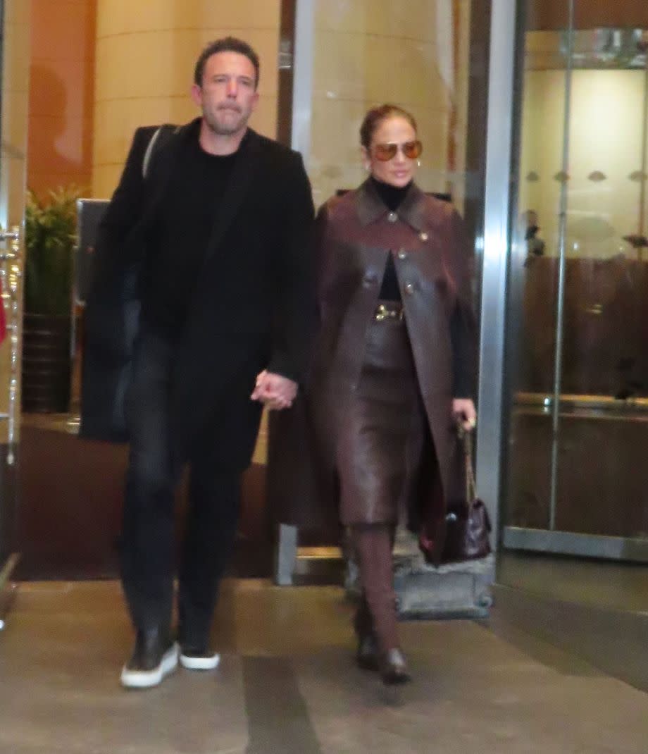 Jennifer Lopez and Ben Affleck stop by Columbus Circle in New York, Oct. 10. - Credit: Rick Davis/Splash News