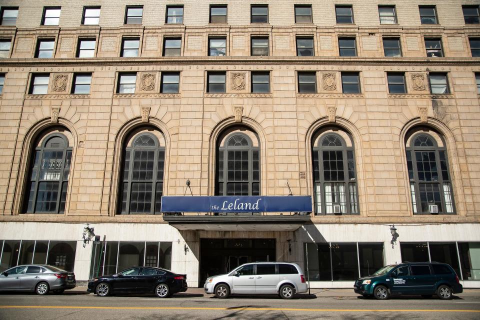 Leland Hotel on Bagley Avenue at Cass Avenue in downtown Detroit on Oct. 22, 2022.