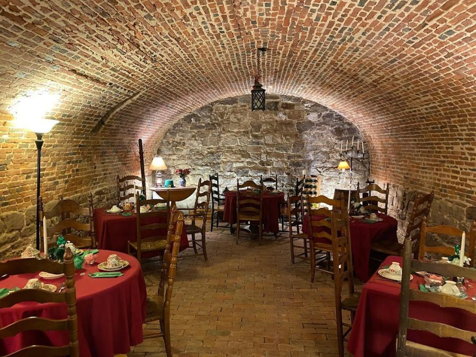 A lower-level room at the Proprietary House in Perth Amboy