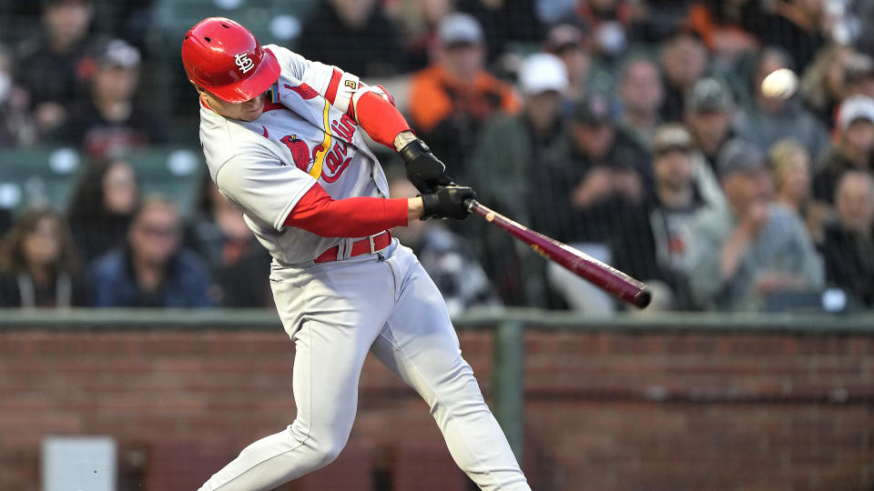 Cards slugger Tyler O'Neill could be worth a buy-low swing for the Blue Jays. (Getty)