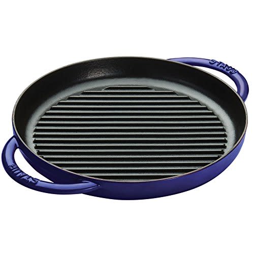 Staub Round Double Handle Pure Grill - Dark Blue - 10 (12012691) (Amazon / Amazon)