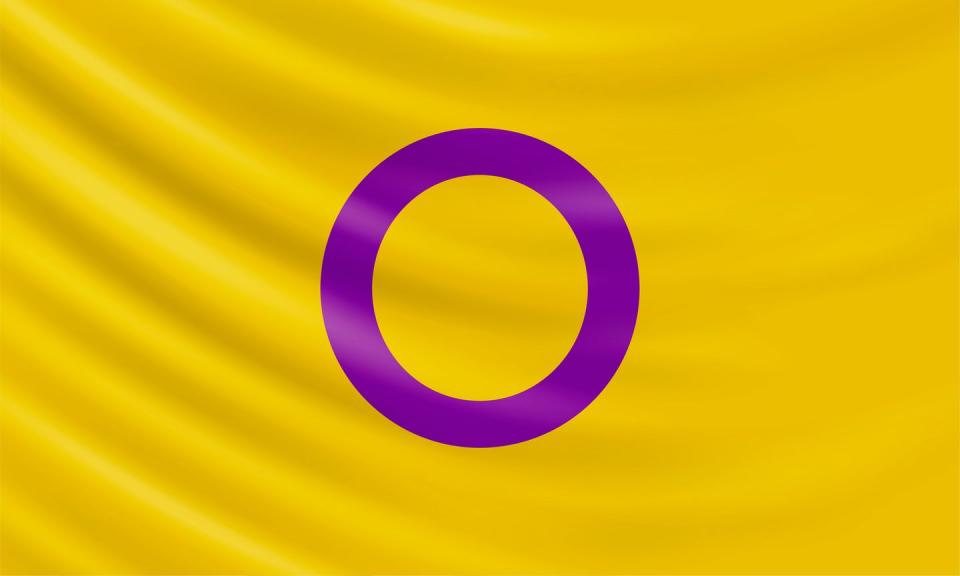 background with waving intersex flag