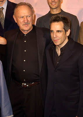 Gene Hackman and Ben Stiller at the Hollywood premiere of The Royal Tenenbaums