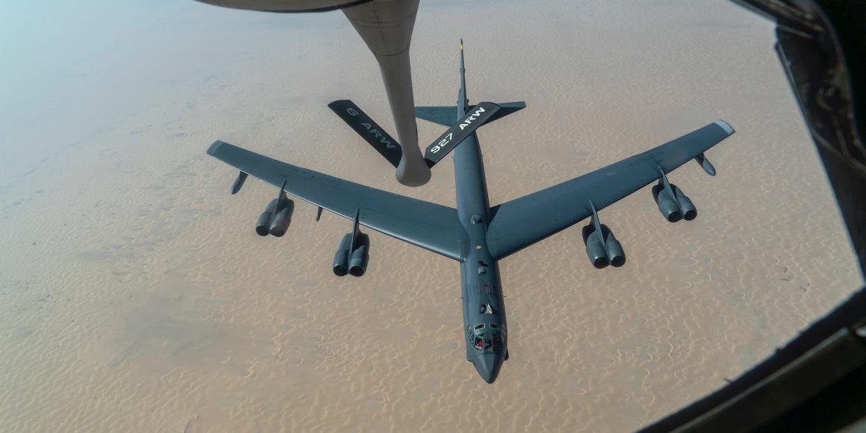 Air Force B-52 KC-135 refueling