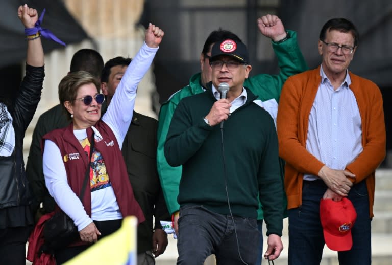 El presidente de Colombia, Gustavo Petro, celebra el Día Internacional de los Trabajadores el 1 de mayo de 2024 en Bogotá (Raúl Arboleda)