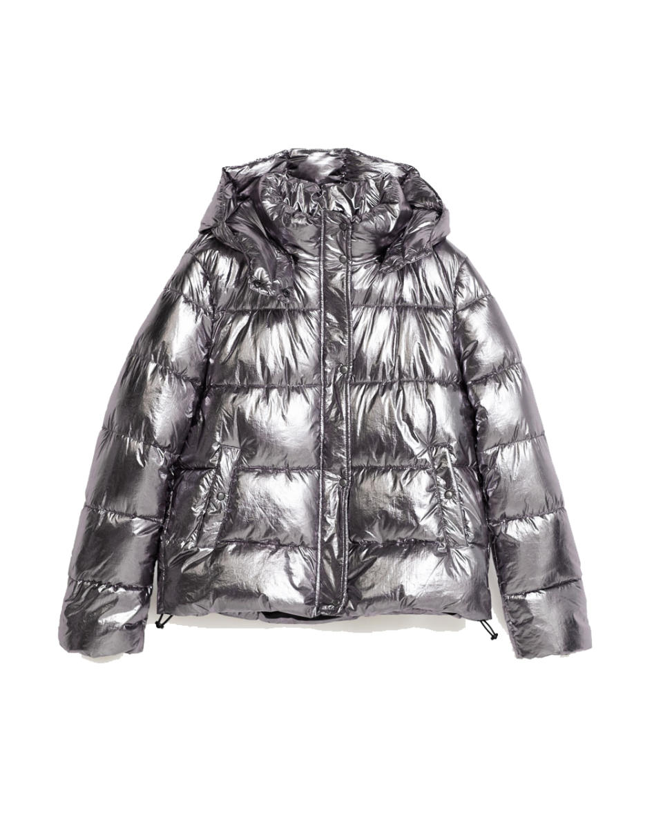 Metallic padded jacket